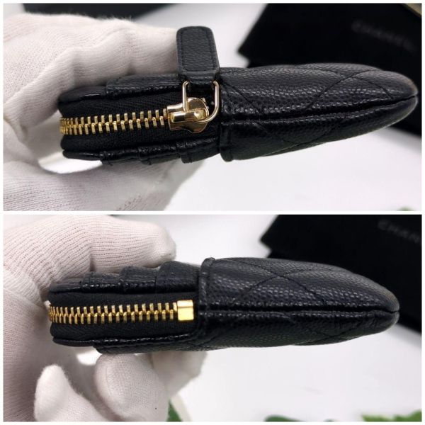 日本 Chanel Matelasse Fragment 魚子醬皮革零錢包和卡片夾 日本 Chanel Matelasse Fragment 魚子醬皮革零錢包和卡片夾