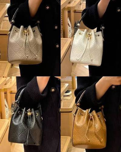Tory Burch T Monogram Leather Bucket Bag牛皮水桶包(售價已折) Tory Burch T Monogram Leather Bucket Bag牛皮水桶包