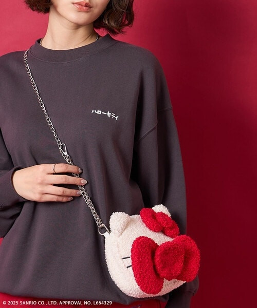 日本Hello Kitty蝴蝶結擋臉側背包 日本Hello Kitty蝴蝶結擋臉側背包