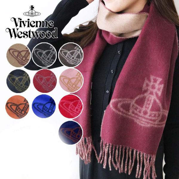 日本Vivienne Westwood復古風羊毛圍巾披肩 日本Vivienne Westwood復古風羊毛圍巾披肩