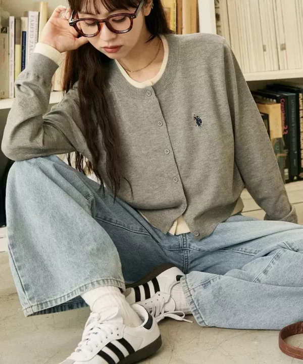 日本publux x USPA 假兩層針織外套 日本publux x USPA 假兩層針織外套