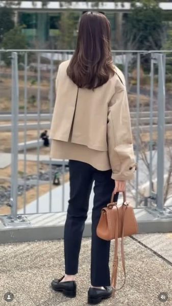 日本 Rgl 超百搭短版風衣外套 日本 Rgl 超百搭短版風衣外套