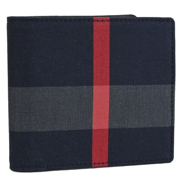 日本 BURBERRY 巴寶莉 英系經典格紋拼接雙層對折8卡短夾(深藍) 日本 BURBERRY 巴寶莉 英系經典格紋拼接雙層對折8卡短夾(深藍)
