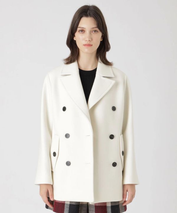 日本BLUE LABEL 斜紋梅爾頓皮大衣 日本BLUE LABEL 斜紋梅爾頓皮大衣