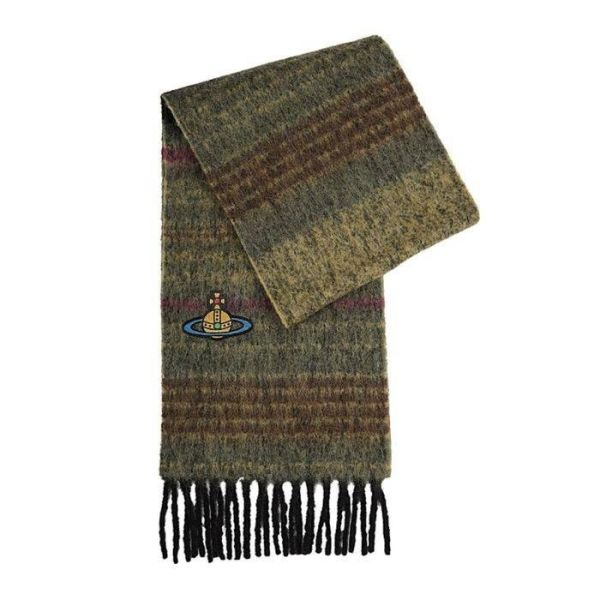 日本Vivienne Westwood 撞色條紋圍巾 日本Vivienne Westwood 撞色條紋圍巾