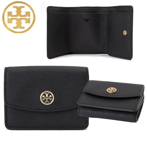 Tory Burch Robinson Tri-Fold Mini Wallet  Tory Burch Marion series mini wallet 荔枝紋牛皮三折短夾