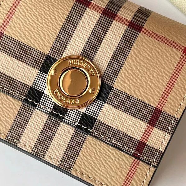 BURBERRY 格紋雙折短夾(共二色) BURBERRY,格紋,短夾