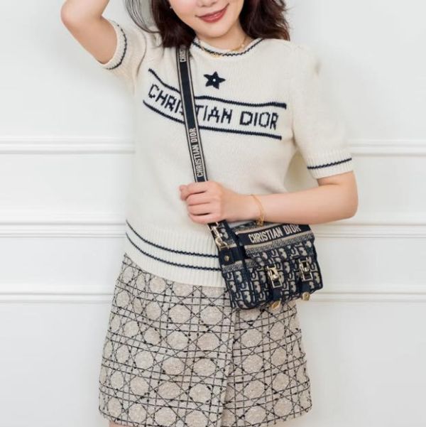 日本Dior 小號 Diorcamp 手袋藍色 Oblique 印花布料 日本Dior 小號 Diorcamp 手袋藍色 Oblique 印花布料