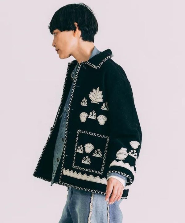 日本Freada印度刺繡羊毛墨西哥夾克羊毛外套 日本Freada印度刺繡羊毛墨西哥夾克羊毛外套