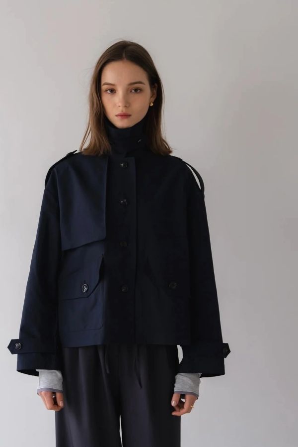 日本 Rgl 超百搭短版風衣外套 日本 Rgl 超百搭短版風衣外套