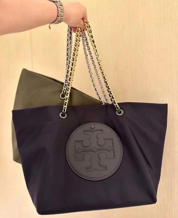 TORY BURCH Ella Tote Bag經典尼龍金鍊托特包 TORY BURCH Ella Tote Bag經典尼龍金鍊托特包