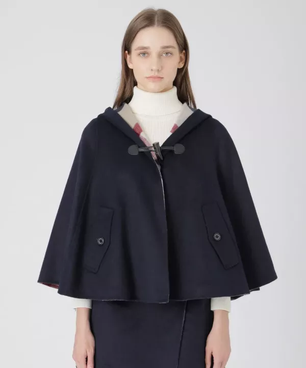 日本 BLUE LABEL Crestbridge Check River 聚氨酯披肩外套 日本 BLUE LABEL Crestbridge Check River 聚氨酯披肩外套