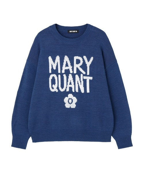 日本MARY QUANT 紅色彩繪Logo針織套頭衫（針織衫/毛衣） 日本MARY QUANT 紅色彩繪Logo針織套頭衫（針織衫/毛衣）
