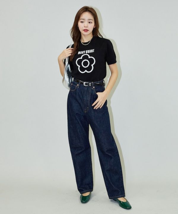 日本 相良刺繍 ショートスリーブ ニットTシャツMARY QUANT×PUBLUX LIMITED MODEL 刺繡短袖針織T恤限量版 日本 相良刺繍 ショートスリーブ ニットTシャツMARY QUANT×PUBLUX LIMITED MODEL 刺繡短袖針織T恤限量版