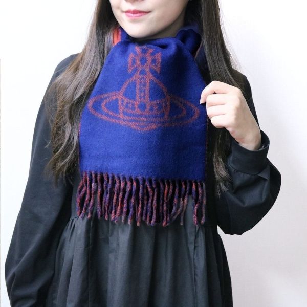 日本Vivienne Westwood復古風羊毛圍巾披肩 日本Vivienne Westwood復古風羊毛圍巾披肩