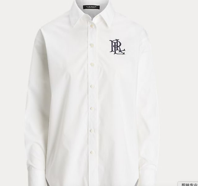 日本 Ralph Lauren 襯衫/女式襯衫 寬鬆彈性棉質襯衫 日本 Ralph Lauren 襯衫/女式襯衫 寬鬆彈性棉質襯衫