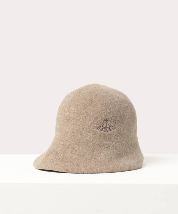 特價日本vivienne westwood 土星刺繡LOGO羊毛毛呢漁夫帽(售價已折) vivienne westwood,漁夫帽