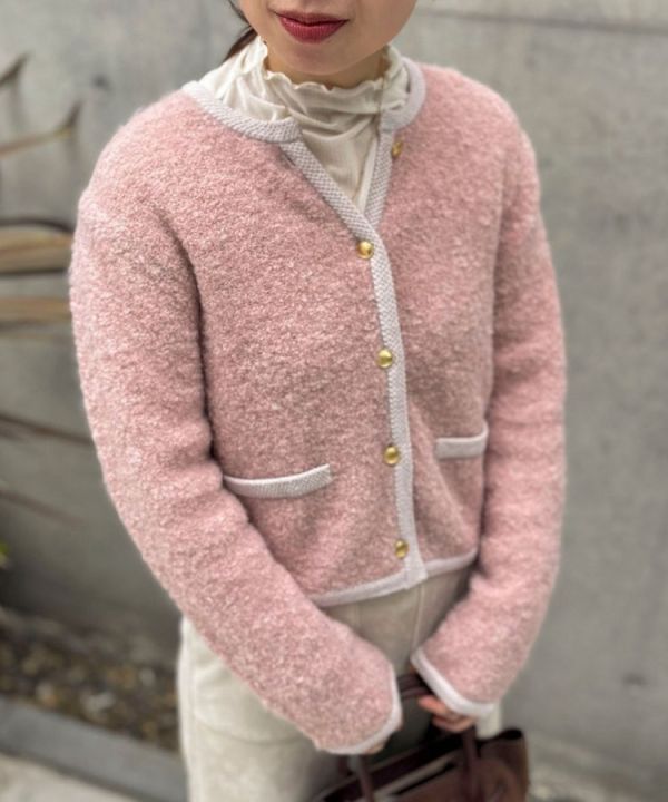 日本NOLLEY'S MALL 圈圈針織圓領開襟衫 日本NOLLEY'S MALL 圈圈針織圓領開襟衫