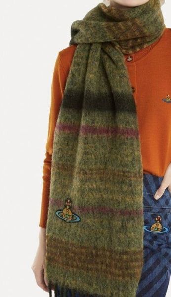 日本Vivienne Westwood 撞色條紋圍巾 日本Vivienne Westwood 撞色條紋圍巾