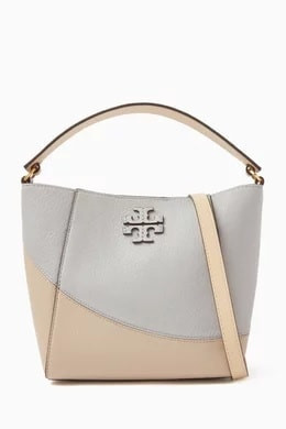 日本Tory Burch 牛皮拼色水桶包 日本Tory Burch 牛皮拼色水桶包