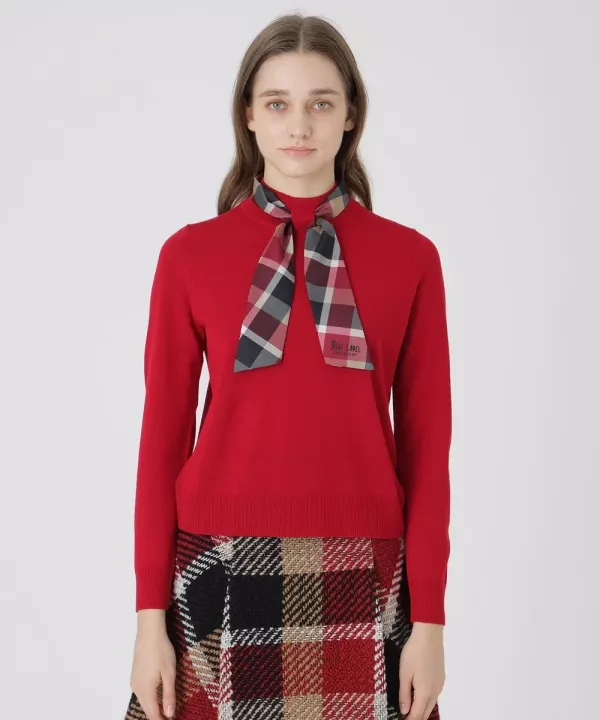 日本 BLUE LABEL CRESTBRIDGE羊毛腈綸混紡針織圍巾 日本 BLUE LABEL CRESTBRIDGE羊毛腈綸混紡針織圍巾