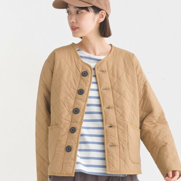 日牌OMNES毛絨高密度尼龍絎縫無領外套 日牌OMNES毛絨高密度尼龍絎縫無領外套