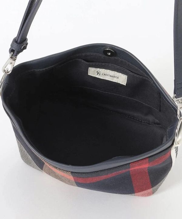 日本 CB CRESTBRIDGE藍標 格紋肩背包 日本 CB CRESTBRIDGE藍標 格紋肩背包