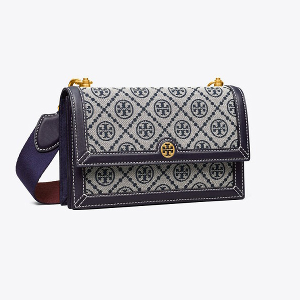 Tory Burch T MONOGRAM 緹花迷你肩背包(售價已折) Tory Burch,緹花,花押字,肩背包