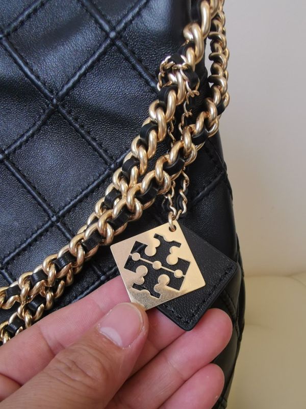 現貨TORY BURCH fleming soft drawstring bag金鍊托特包 TORY BURCH,荔枝紋,手提包