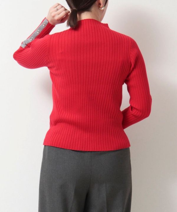 日本NOLLEY'S MALL 前排紐扣配色拉美套頭針織衫 日本NOLLEY'S MALL 前排紐扣配色拉美套頭針織衫