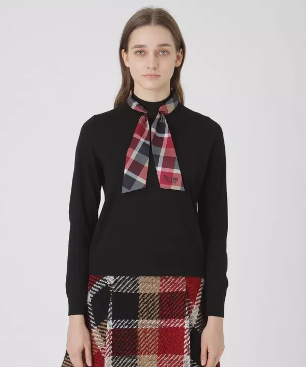 日本 BLUE LABEL CRESTBRIDGE羊毛腈綸混紡針織圍巾 日本 BLUE LABEL CRESTBRIDGE羊毛腈綸混紡針織圍巾