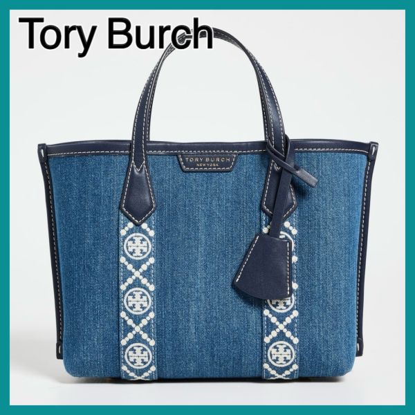 Tory Burch牛仔藍托特包 Tory Burch牛仔藍托特包