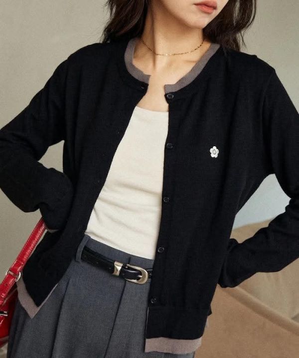 日本New 2025A/W items MARY QUANT bi-colour cardigan罩衫外套 日本New 2025A/W items MARY QUANT bi-colour cardigan罩衫外套