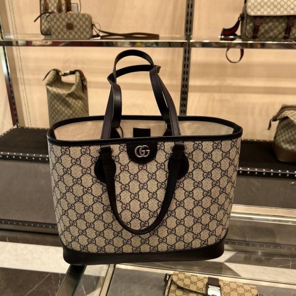 日本Gucci Ophidia 皮革飾邊托特肩背包(售價已折) 日本Gucci Ophidia 皮革飾邊托特肩背包