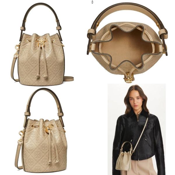 Tory Burch T Monogram Leather Bucket Bag牛皮水桶包(售價已折) Tory Burch T Monogram Leather Bucket Bag牛皮水桶包