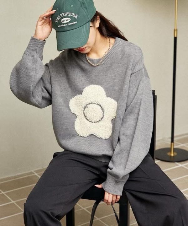 日本Mary Quant Sagara 花花圖案針織限量版 日本Mary Quant Sagara 花花圖案針織限量版
