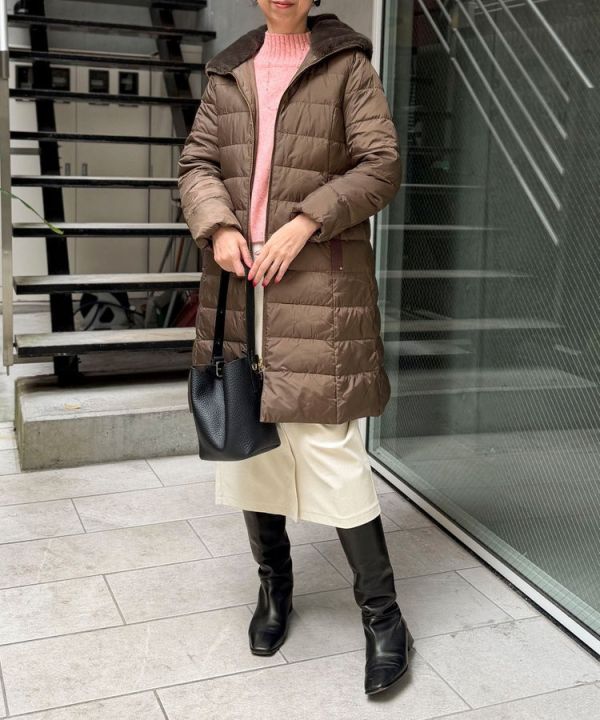 日本NOLLEY'S MALL 防水高密度塔夫綢和人造毛皮長外套 日本NOLLEY'S MALL 防水高密度塔夫綢和人造毛皮長外套