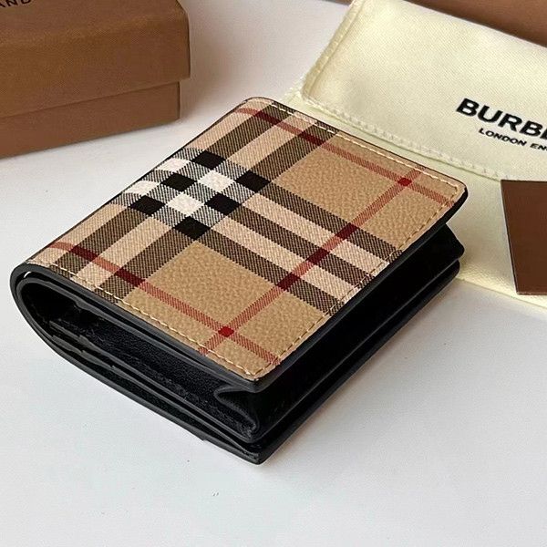 BURBERRY 格紋雙折短夾(共二色) BURBERRY,格紋,短夾