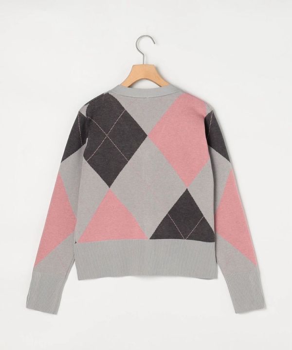 日本NOLLEY'S MALL 阿蓋爾提花V領開衫 日本NOLLEY'S MALL 阿蓋爾提花V領開衫