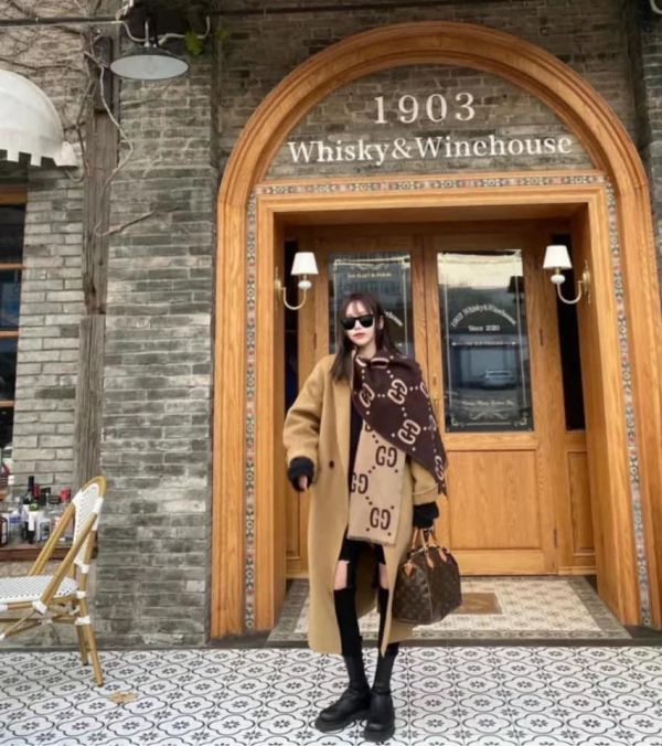 GUCCI大GG logo雙色圍巾（男女通用）(售價已折) agnes b.,大GG,圍巾