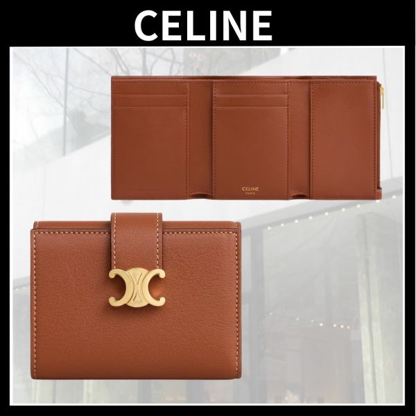 日本 CELINE Nino 凱旋金釦牛皮二折 Nino柔軟粒面小牛皮中夾 日本 CELINE Nino 凱旋金釦牛皮二折 Nino柔軟粒面小牛皮中夾