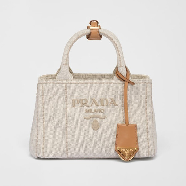 PRADA 日本限定亞麻混紡兩用手提包 PRADA,亞麻,手提包,斜背包