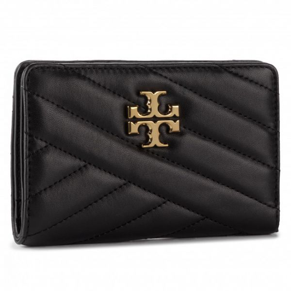 Tory Burch Kira人字形縫金屬logo雙折中夾 TB中夾