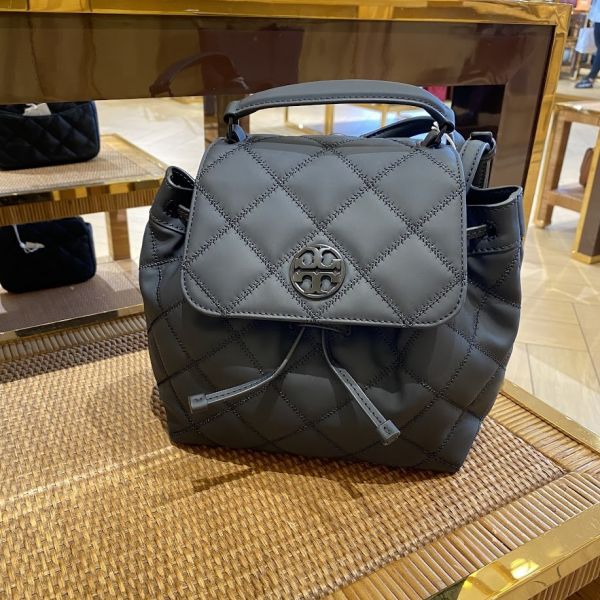 TORY BURCH WILLA 菱格紋翻蓋束口手提/後背包 TORY BURCH WILLA 菱格紋翻蓋束口手提/後背包