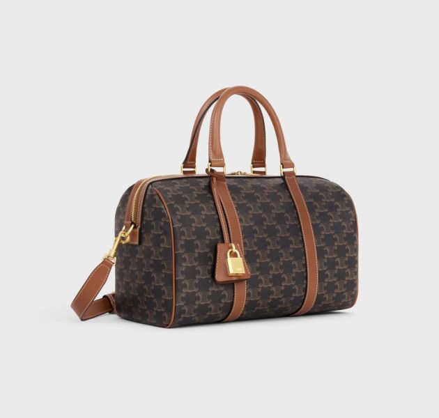 日本 CELINE Triomphe 帆布 MINI BOSTON 標誌印花大號波士頓包 日本 CELINE Triomphe 帆布 MINI BOSTON 標誌印花大號波士頓包