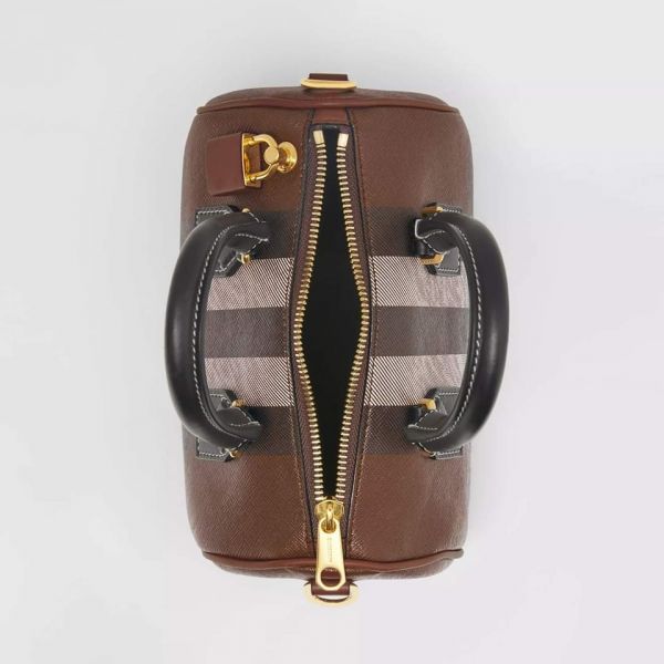 BURBERRY 格紋皮革迷你保齡球包 日本專櫃代購 Celine迷你貝殼包