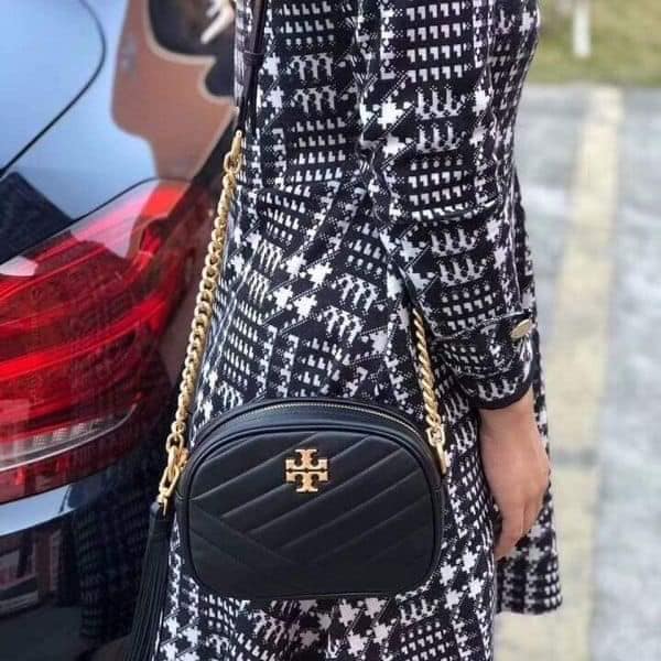 TORY BURCH Kira 小號羊皮相機包/斜背包黑色 Tory Burch ,相機包