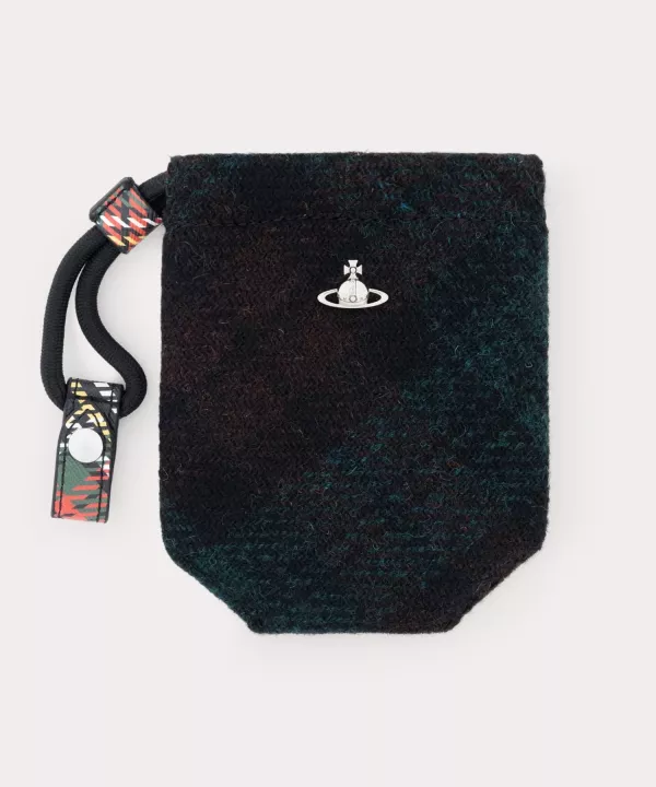 日本Vivienne Westwood HARRIS TWEED CHECK DRAWSTRING 斜紋布抽繩包(深色格紋) 日本Vivienne Westwood HARRIS TWEED CHECK DRAWSTRING 斜紋布抽繩包(深色格紋)