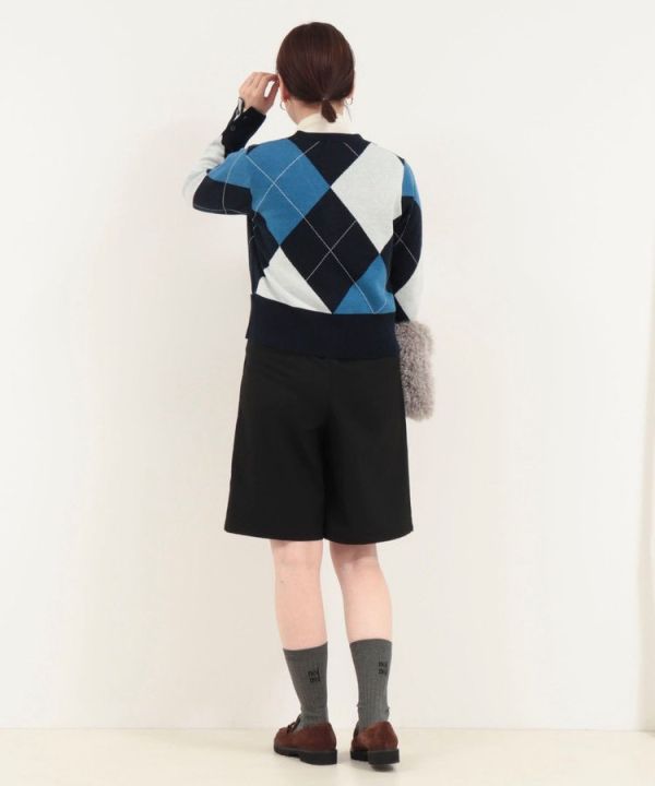 日本NOLLEY'S MALL 阿蓋爾提花V領開衫 日本NOLLEY'S MALL 阿蓋爾提花V領開衫