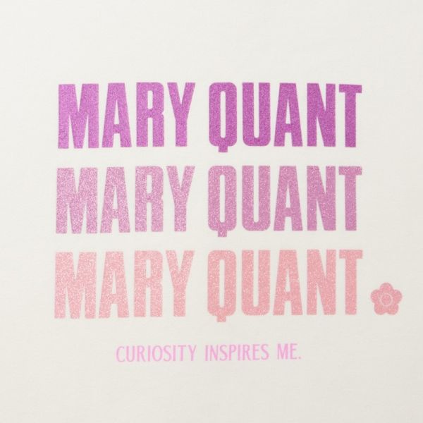 MARY QUANT 印刷粉色字T卹 香草白 MARY QUANT 印刷粉色字T卹 香草白